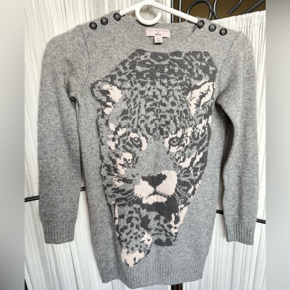 STELLA McCARTNEY x Gap Kids Snow Leopard Cashmere Tunic Sweater - Picture 1 of 9